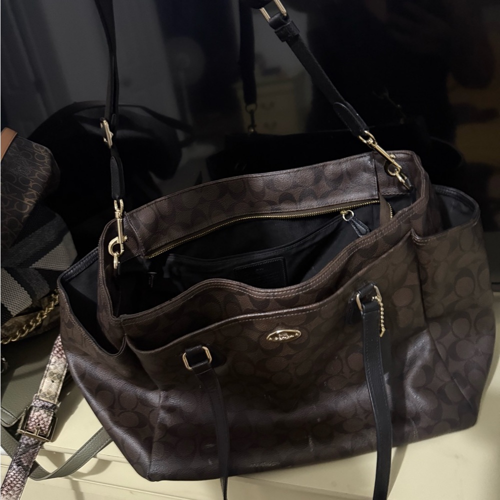 Coach Dark Brown Signature Tote - Picture 8 of 8